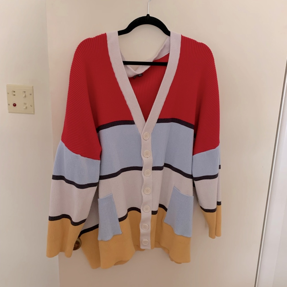 ModCloth Plus-size Striped Cardigan, 3X